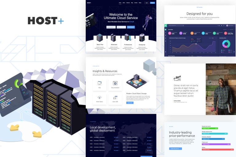 Hostplus - Hosting Services Elementor Template Kit