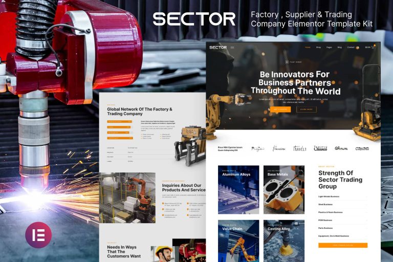 Sector – Factory Industry & Trading Company Elementor Template Kit