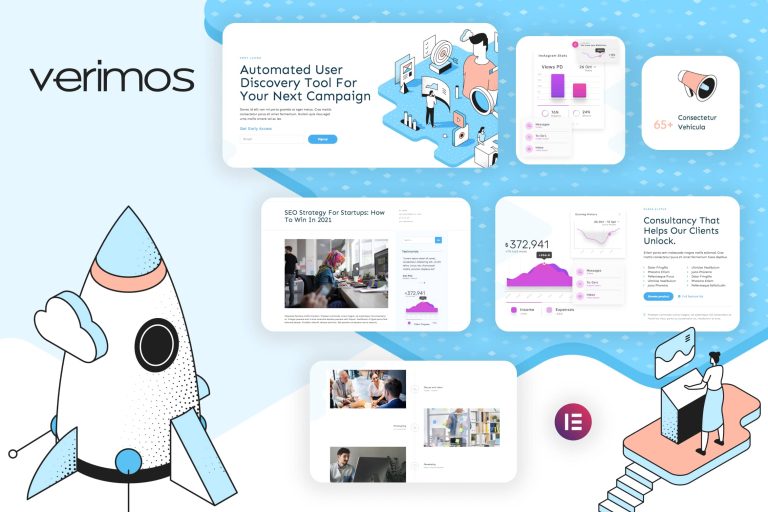 Verimos – Tech Startup & Digital Company Elementor Template Kit
