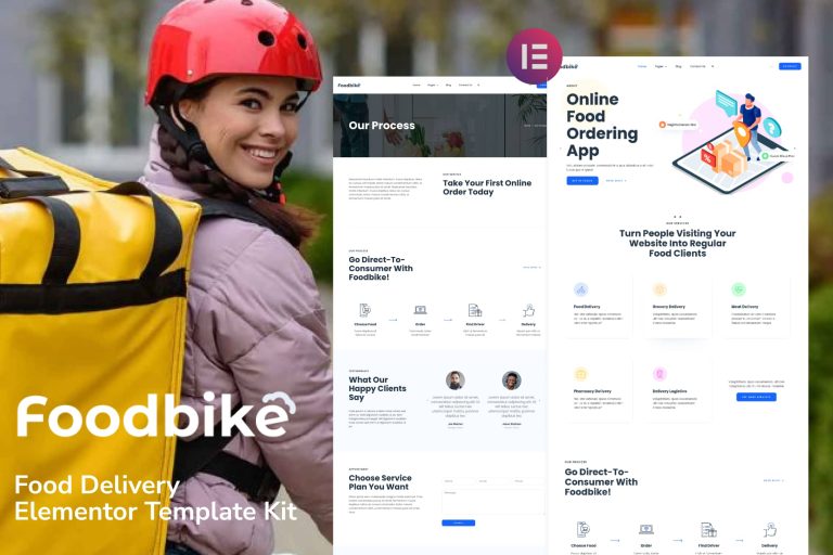 Foodbike - Food Delivery Elementor Template Kit