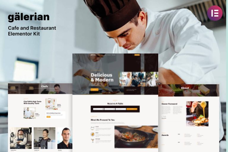 Galerian - Cafe and Restaurant Elementor Kit