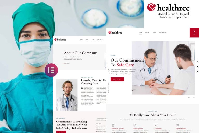 Healthree - Medical Clinic & Hospital Elementor Template Kit