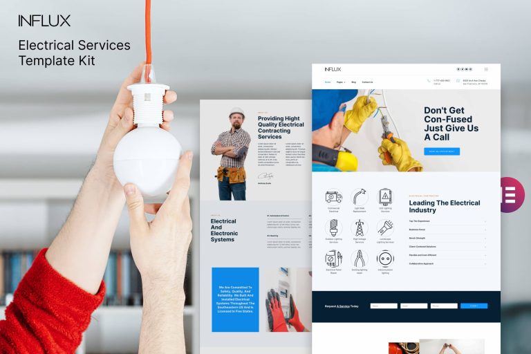 Influx - Electrician & Electrical Services Template Kit