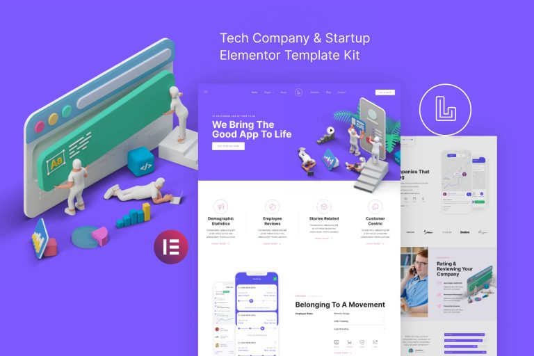 Landon – Tech Company & Startup Elementor Template Kit