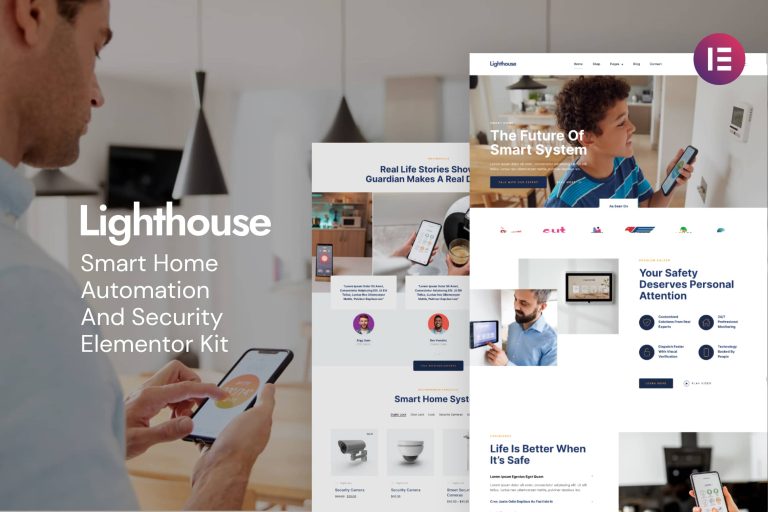 Lighthouzz – Smart Home & Security Elementor Template Kit