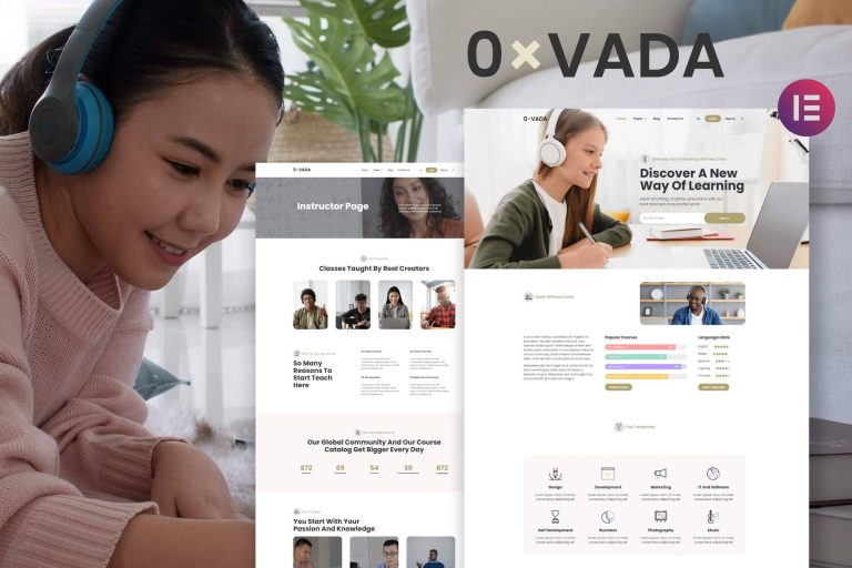 Oxvada - Online Learning and Courses Elementor Template Kit