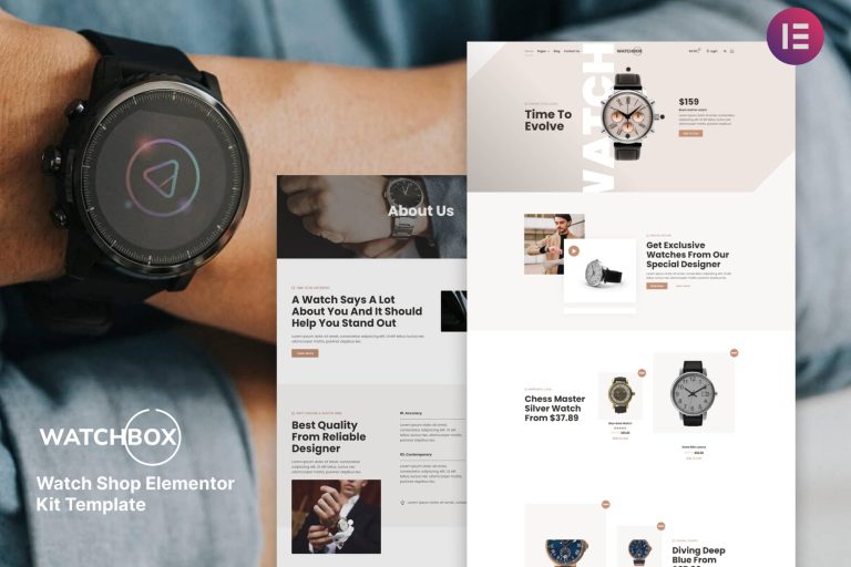 Watchbox - Watch Shop WooCommerce Elementor Kit